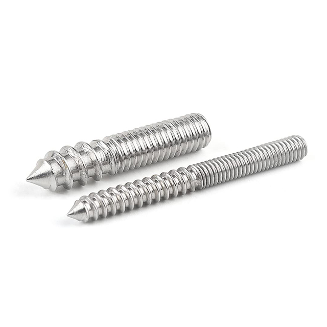 مسامير شماعات ملولبة بالكامل من الفولاذ المقاوم للصدأ 18/8