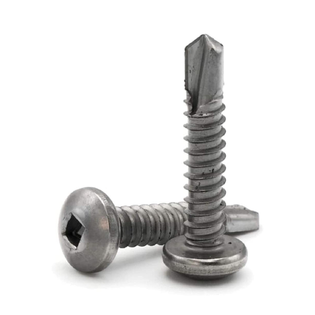 مسامير الحفر ذات الرأس المربع ذات الرأس المربع 410 مسامير من الفولاذ المقاوم للصدأ Sds TEK برغي الصفائح المعدنية