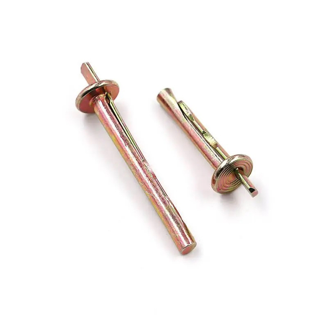 مرساة سقف بمحرك مطرقة مطلية بالزنك الأصفر من الفولاذ الكربوني