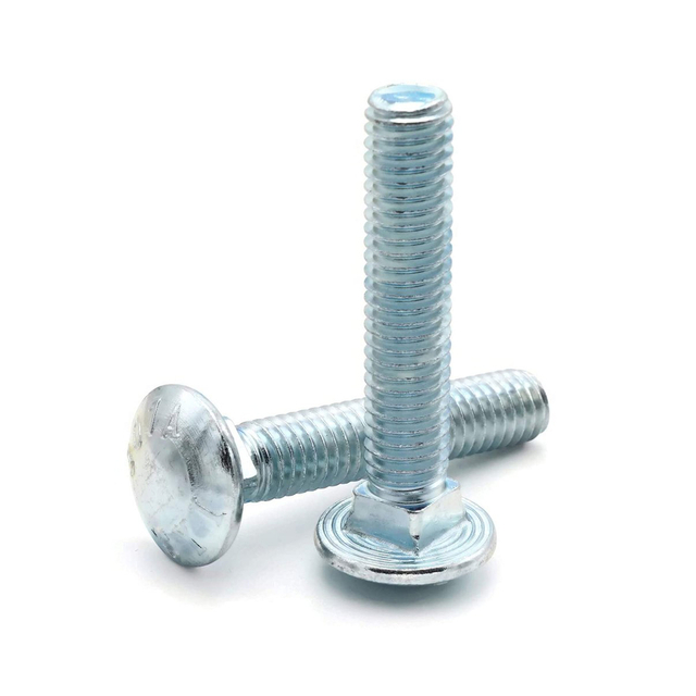 Din603 جولة رئيس مربع الرقبة النقل الترباس الأبيض الأزرق الزنك مطلي 307A الصف الصلب