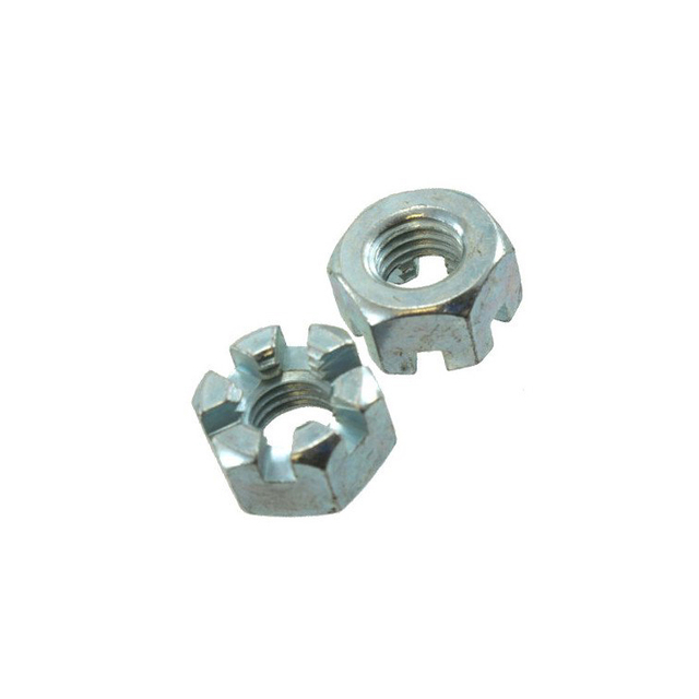 مسدس مشقوق الجوز الكربون الصلب عرافة القلعة المكسرات الزنك مطلي Din935