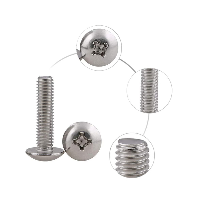 براغي ماكينة رأس تروس من فيليبس خيط كامل من الفولاذ المقاوم للصدأ