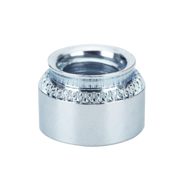 صامولة تثبيت ذاتية بخيط خشن، فولاذ منخفض الكربون ومطلي بالزنك