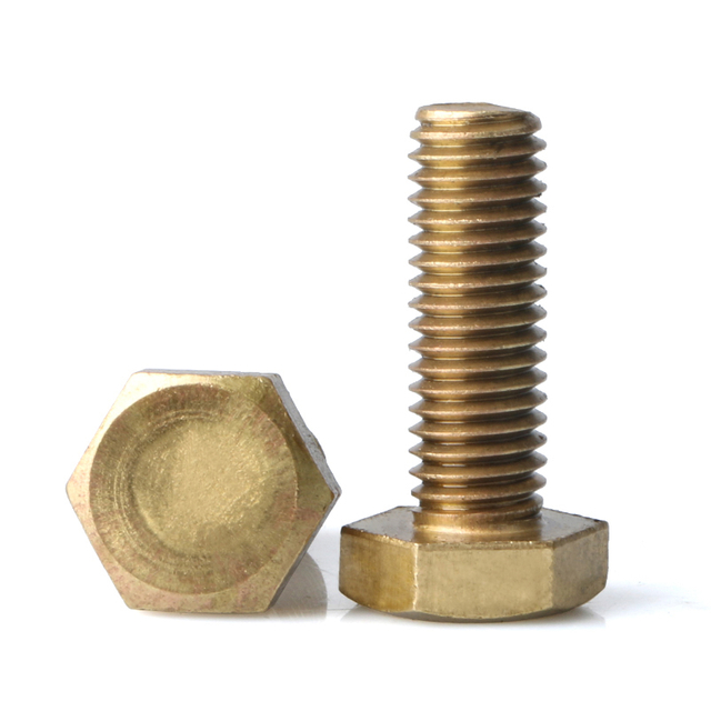 رأس سداسي DIN 933 مسمار سداسي من الفولاذ الكربوني درجة 8 مطلي بالزنك الأصفر