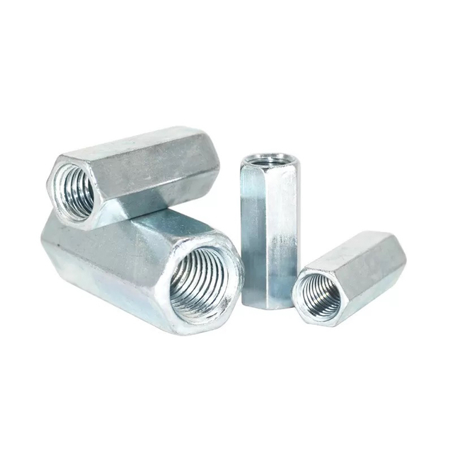 صواميل تخفيض طويلة مطلية بالزنك، صواميل توصيل سداسية ممتدة، DIN 6334