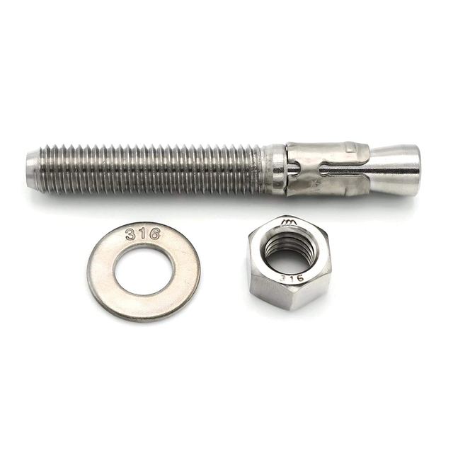 مسامير مرساة إسفين خرسانية ذات جودة عالية من الفولاذ المقاوم للصدأ